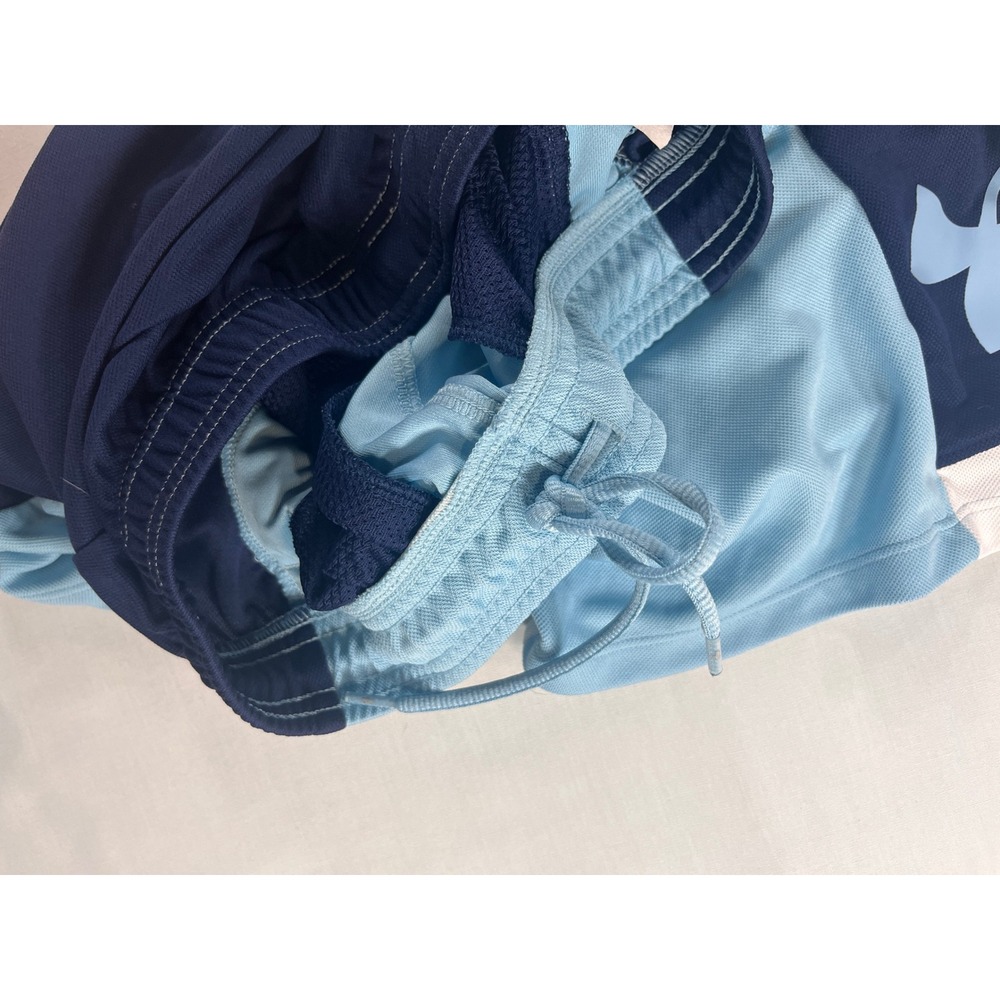 Under Armour Womens XS HeatGear Athletic Shorts Bundle Neon Orange Blue 2pk - Picture 11 of 16